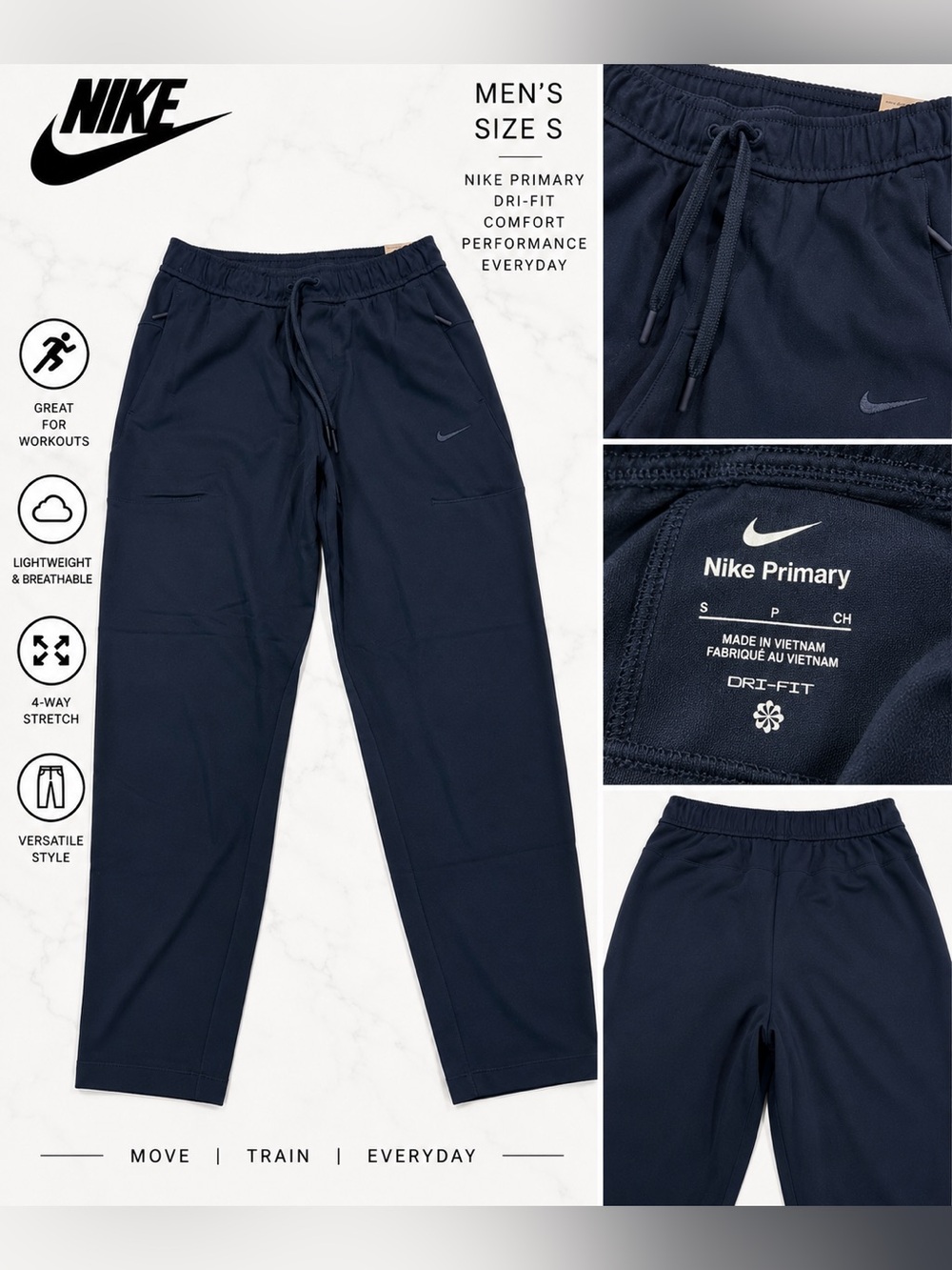 Nike Navy Men's Dri-FIT Joggers Small